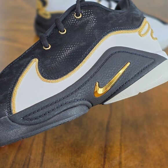 Nike LeBron XXII BHM Black White Basketball Shoes Gold HV8616-100 Women's 8.5 LE - Picture 12 of 16